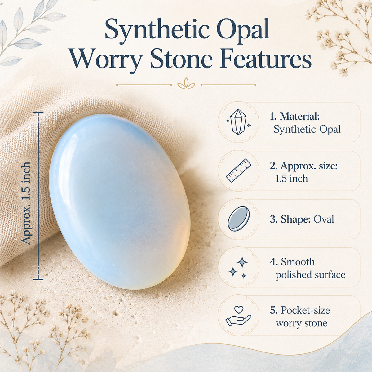 Opal Pocket Stones (happiness and Emotional Stability)
