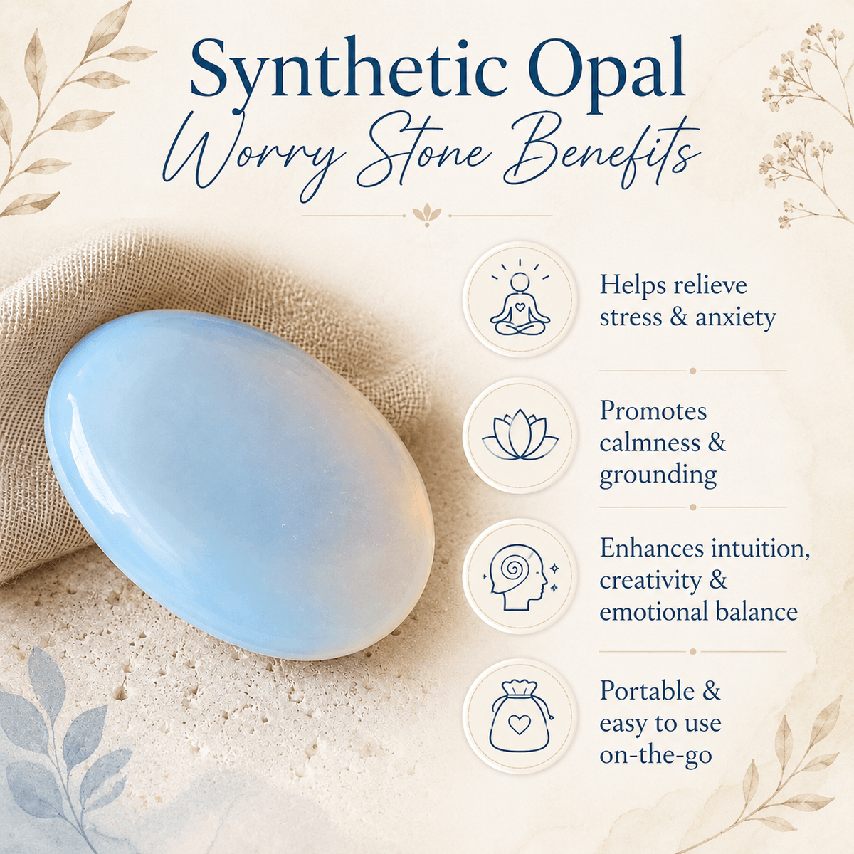 Opal Pocket Stones (happiness and Emotional Stability)