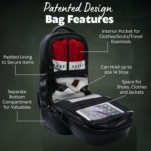 Brown Leather Luxury Patented Carry-On Bag (Only 300 Made) Sole Premise