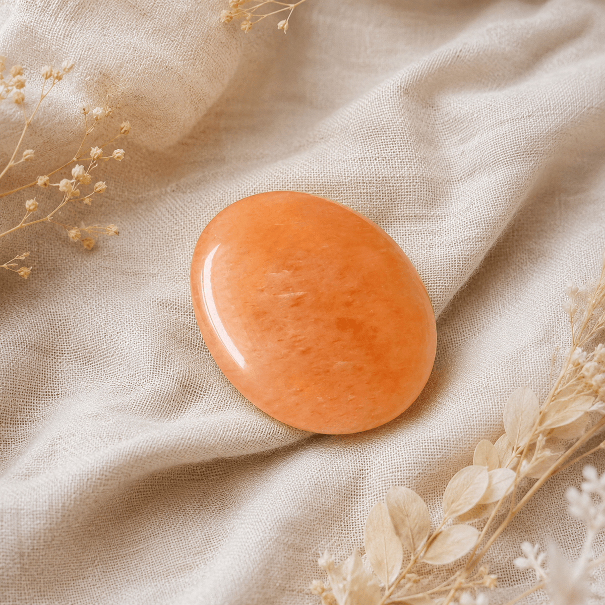 Orange Aventurine Pocket Stones (Longevity and Strength)