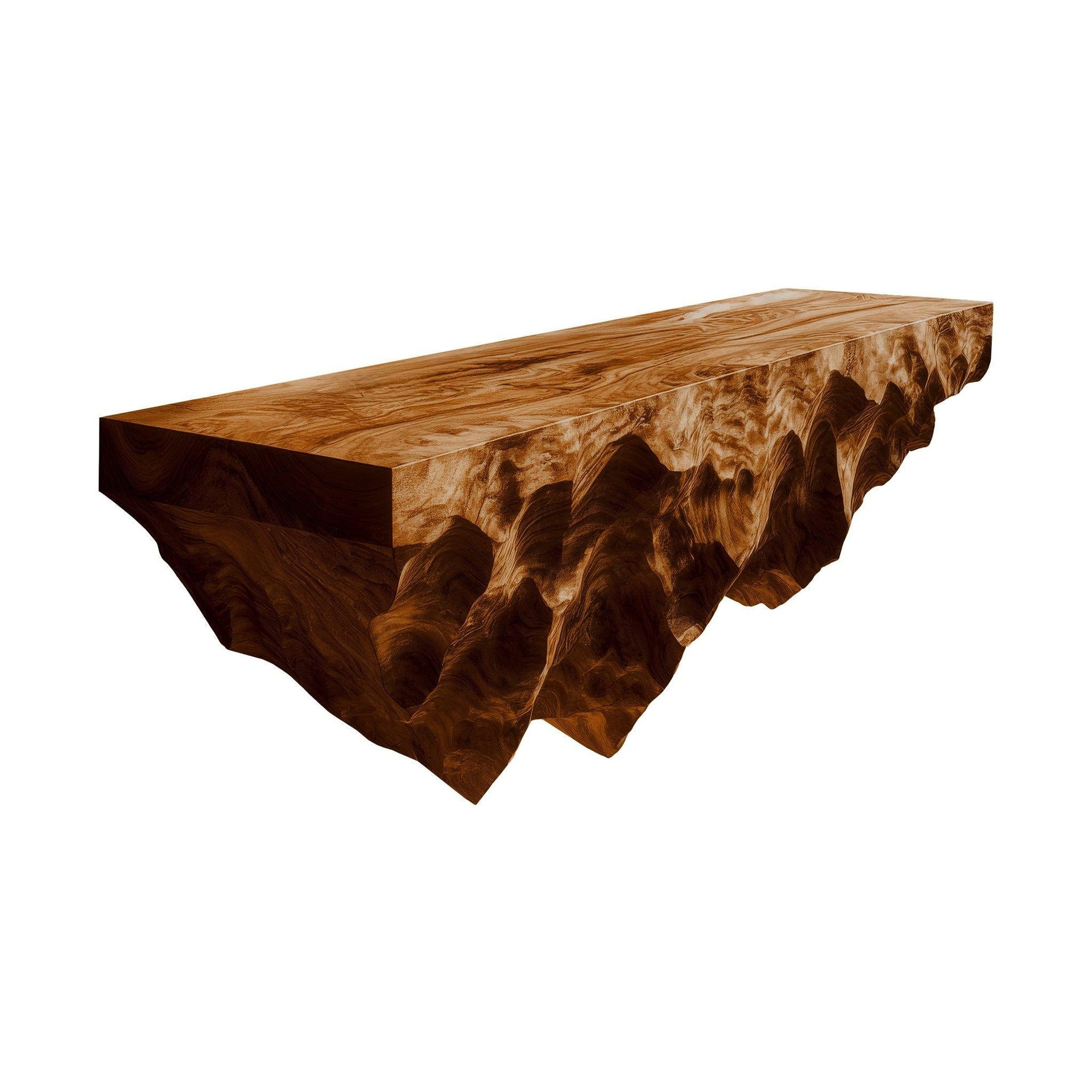 Orion Ridge Solid Wood Mountain Floating Shelf