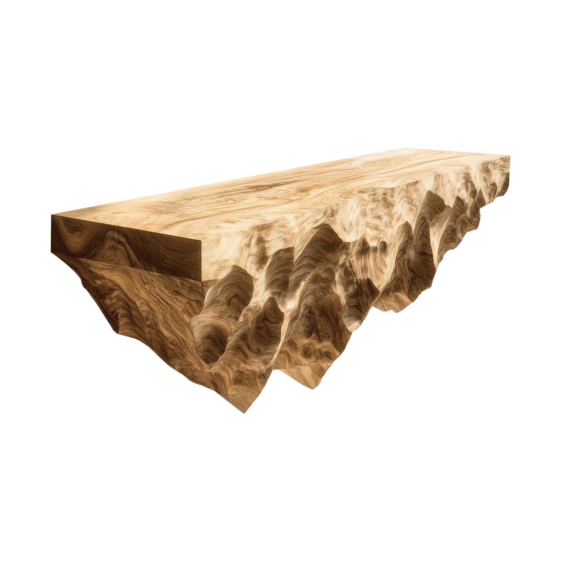 Orion Ridge Solid Wood Mountain Floating Shelf