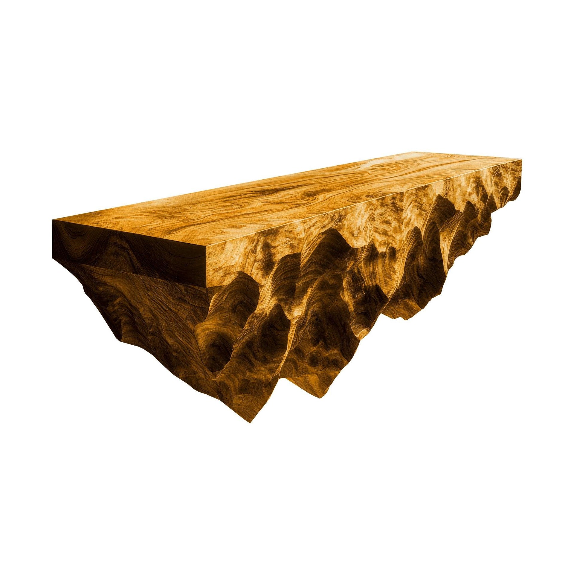 Orion Ridge Solid Wood Mountain Floating Shelf