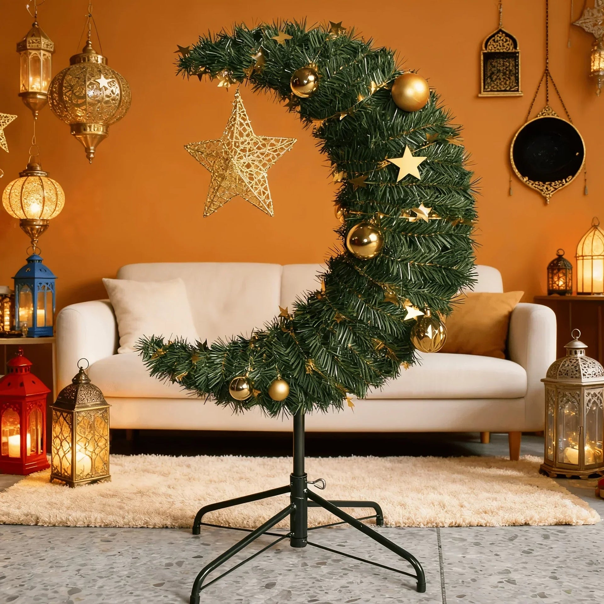 Ornament - Decorative Metal Gold Star