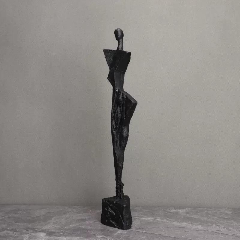 Ornament - Minimalist Black Cast Iron Marble Figure