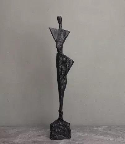 Ornament - Minimalist Black Cast Iron Marble Figure