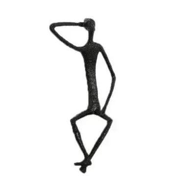 Ornament - Minimalist Black Cast Iron Marble Figure