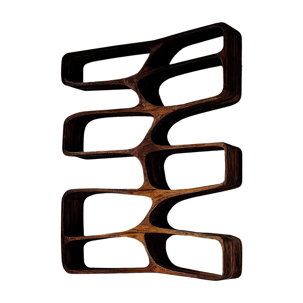 Orren Organic Modern Solid Wood Floating Bookshelf
