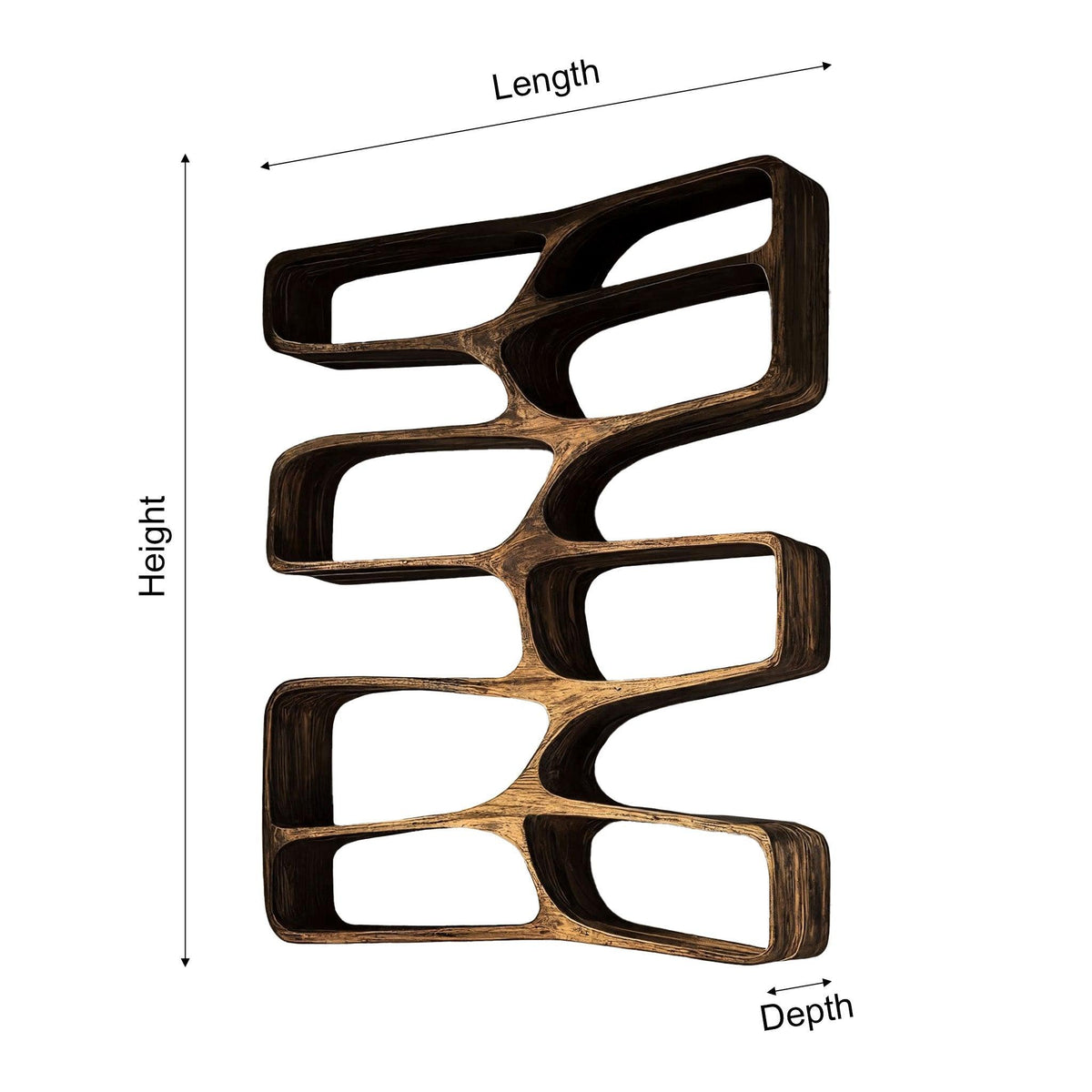 Orren Organic Modern Solid Wood Floating Bookshelf
