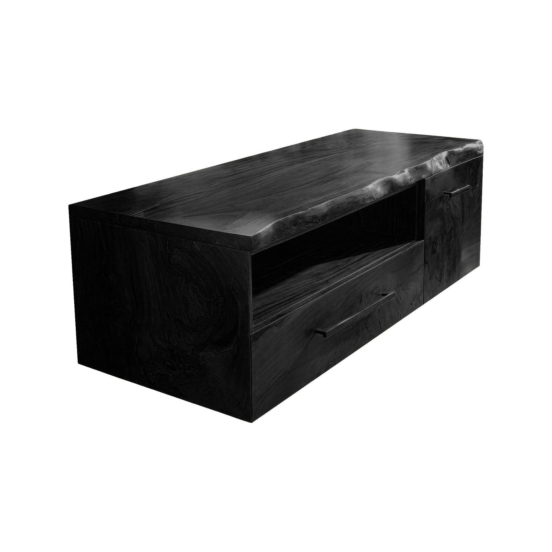 Orsen Live Edge Solid Wood Floating Bathroom Vanity With Drawers