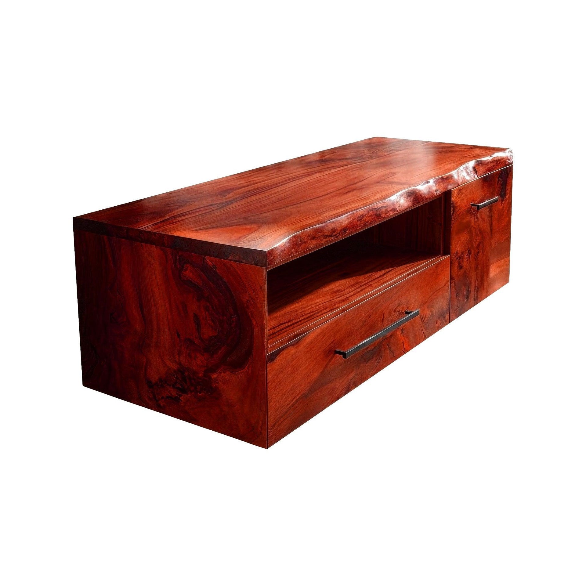 Orsen Live Edge Solid Wood Floating Bathroom Vanity With Drawers