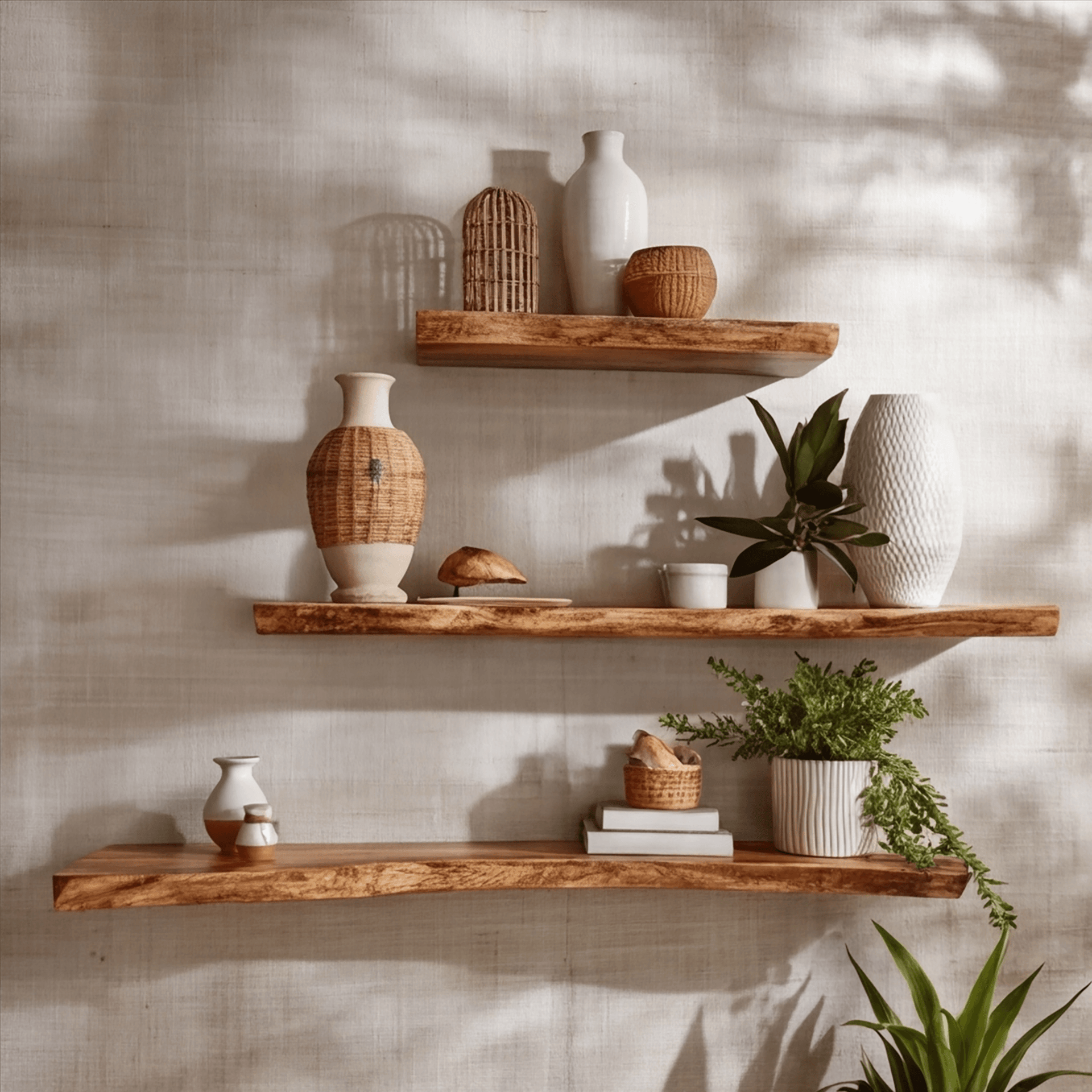 Orvian Live Edge Solid Wood Floating Shelf SPA175851