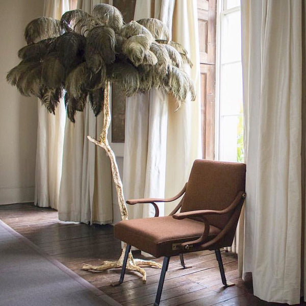 Ostrich Feather Floor Lamp
