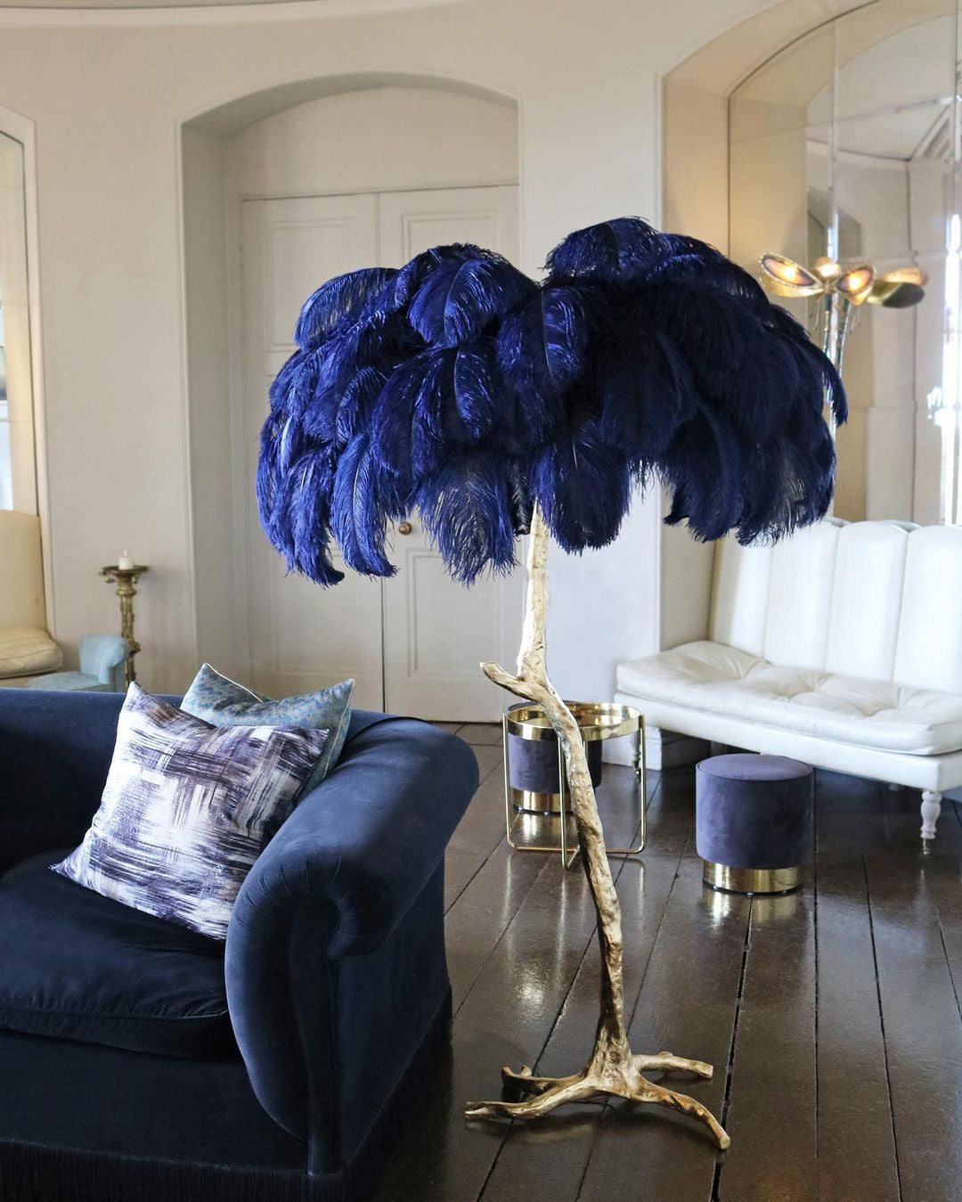 Ostrich Feather Floor Lamp