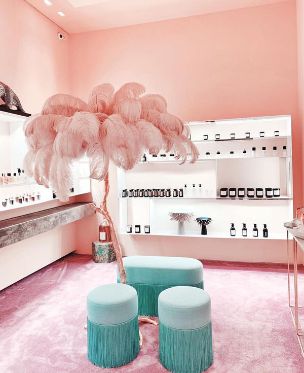 Ostrich Feather Floor Lamp