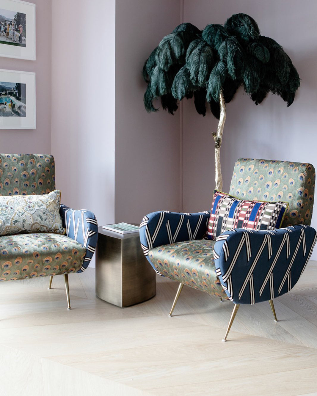 Ostrich Feather Floor Lamp