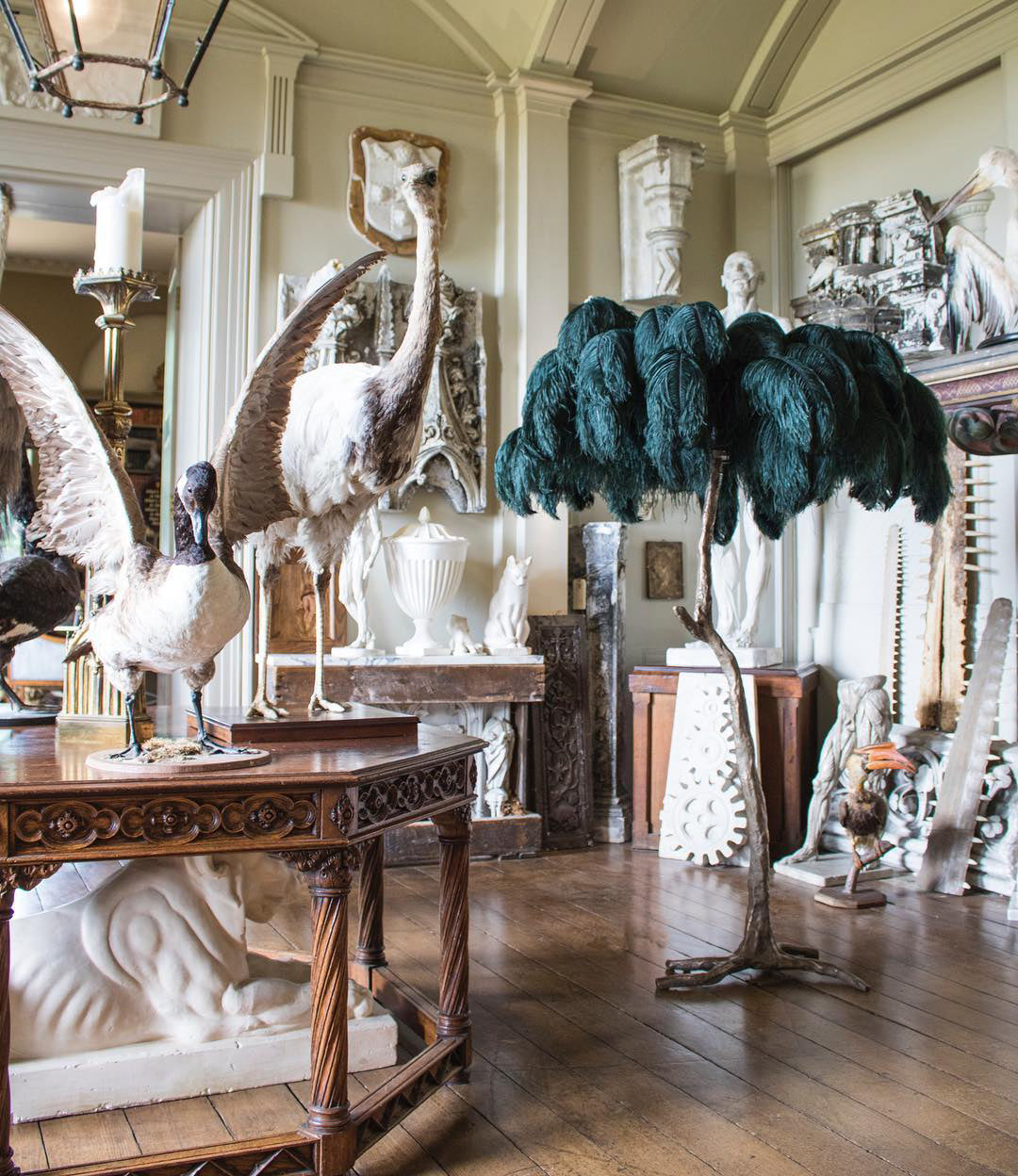 Ostrich Feather Floor Lamp