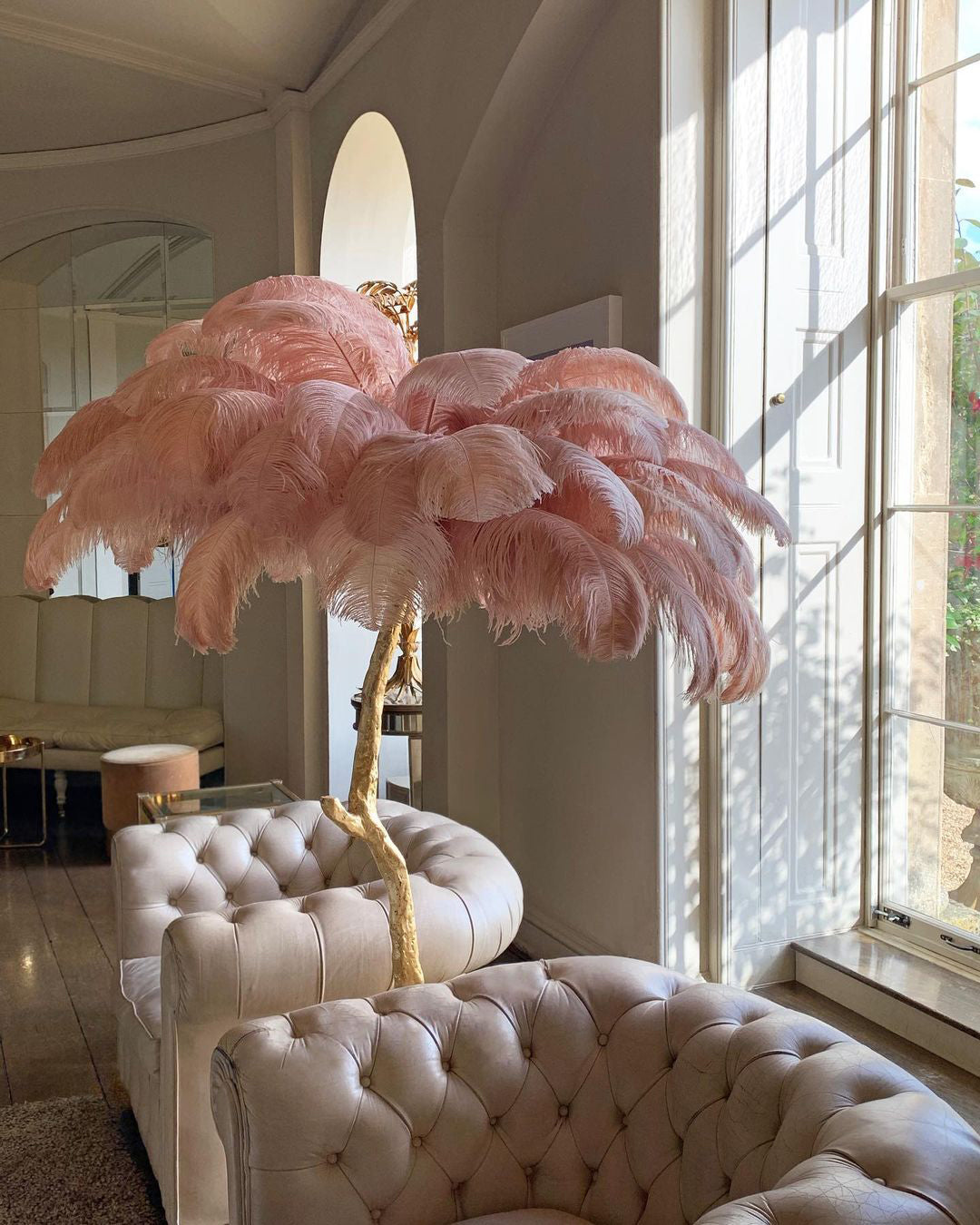 Ostrich Feather Floor Lamp