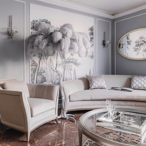 Ostrich Feather Floor Lamp