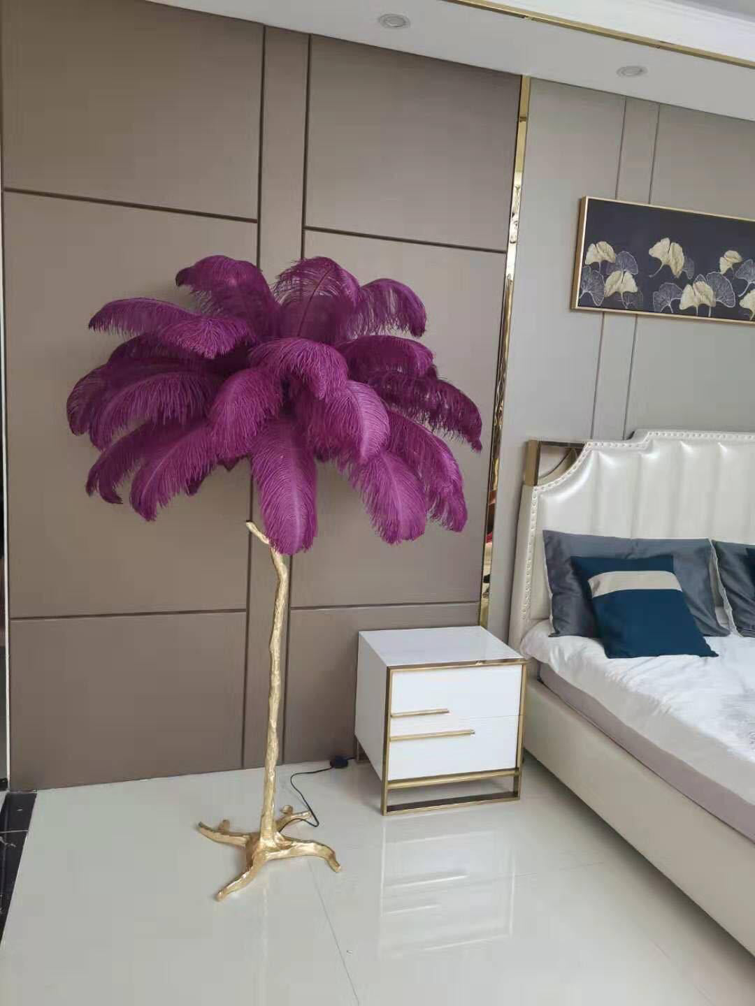 Ostrich Feather Floor Lamp