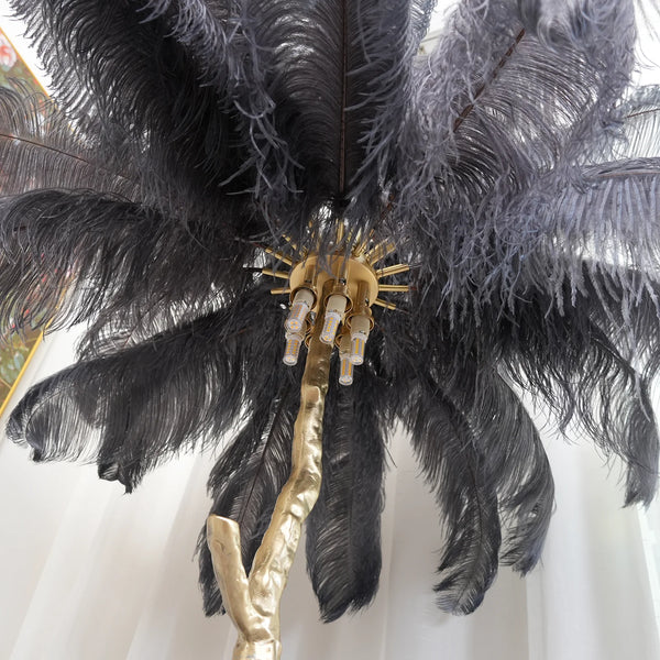 Ostrich Feather Floor Lamp