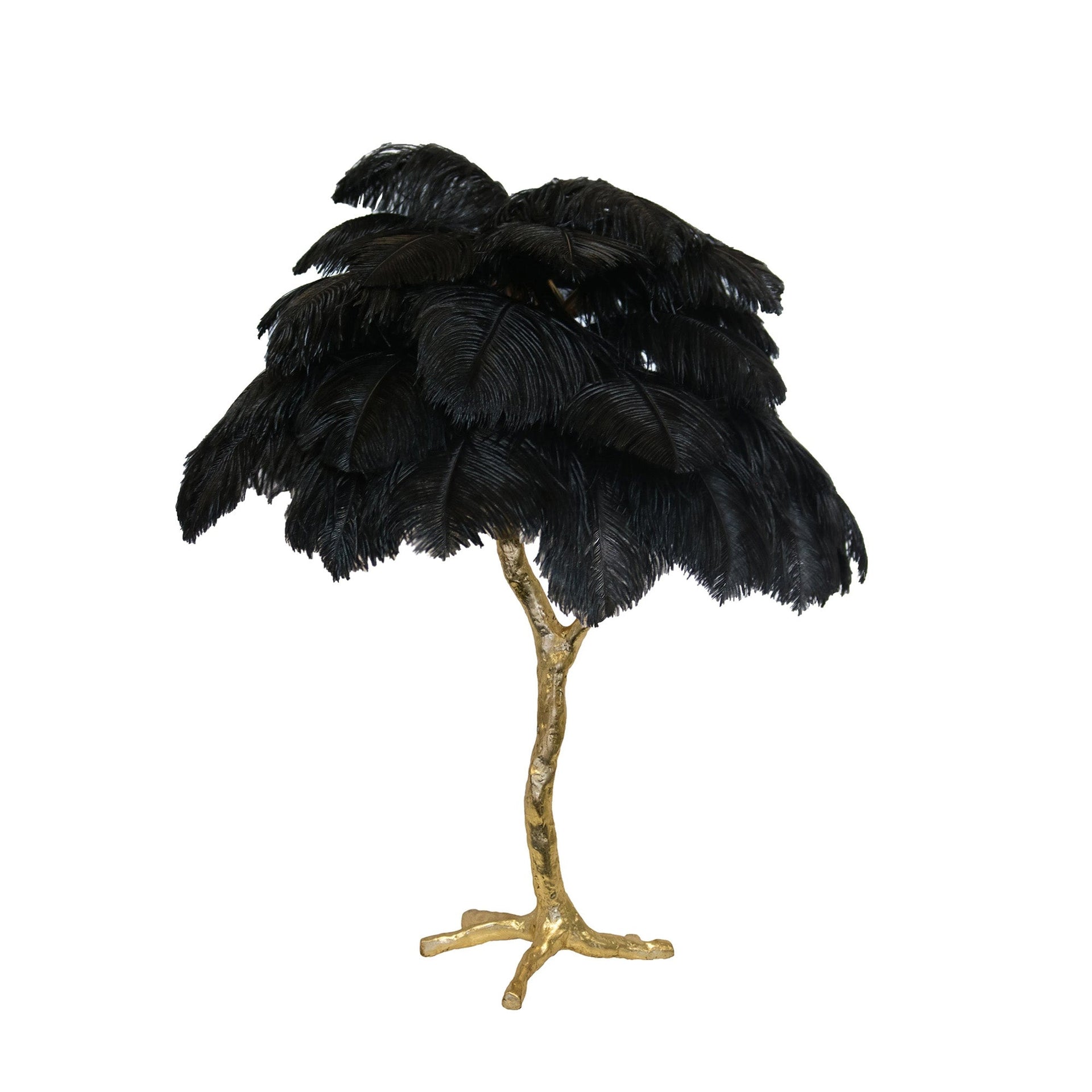 Ostrich Feather Table Lamp