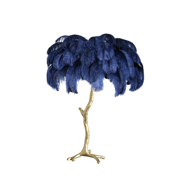 Ostrich Feather Table Lamp