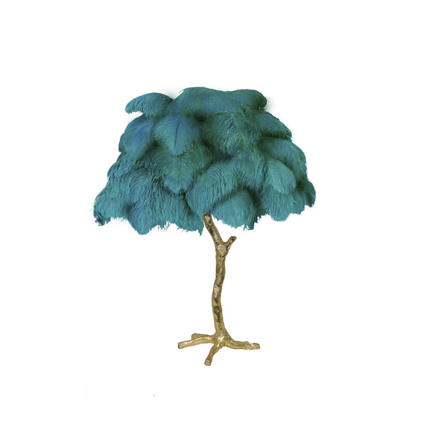Ostrich Feather Table Lamp