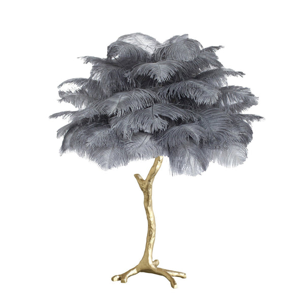 Ostrich Feather Table Lamp