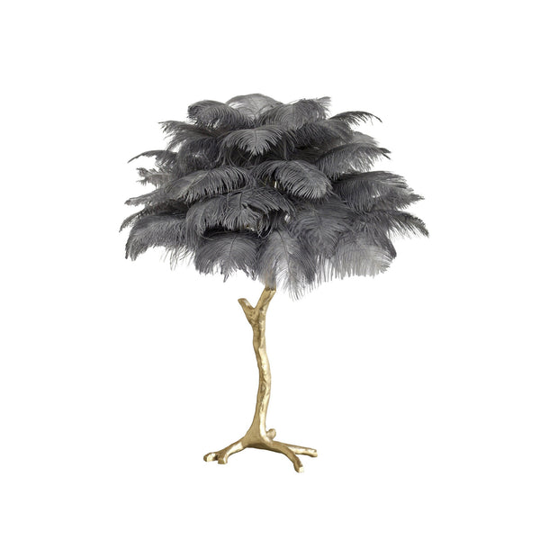 Ostrich Feather Table Lamp