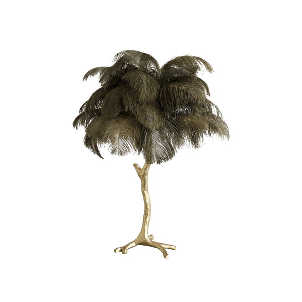 Ostrich Feather Table Lamp