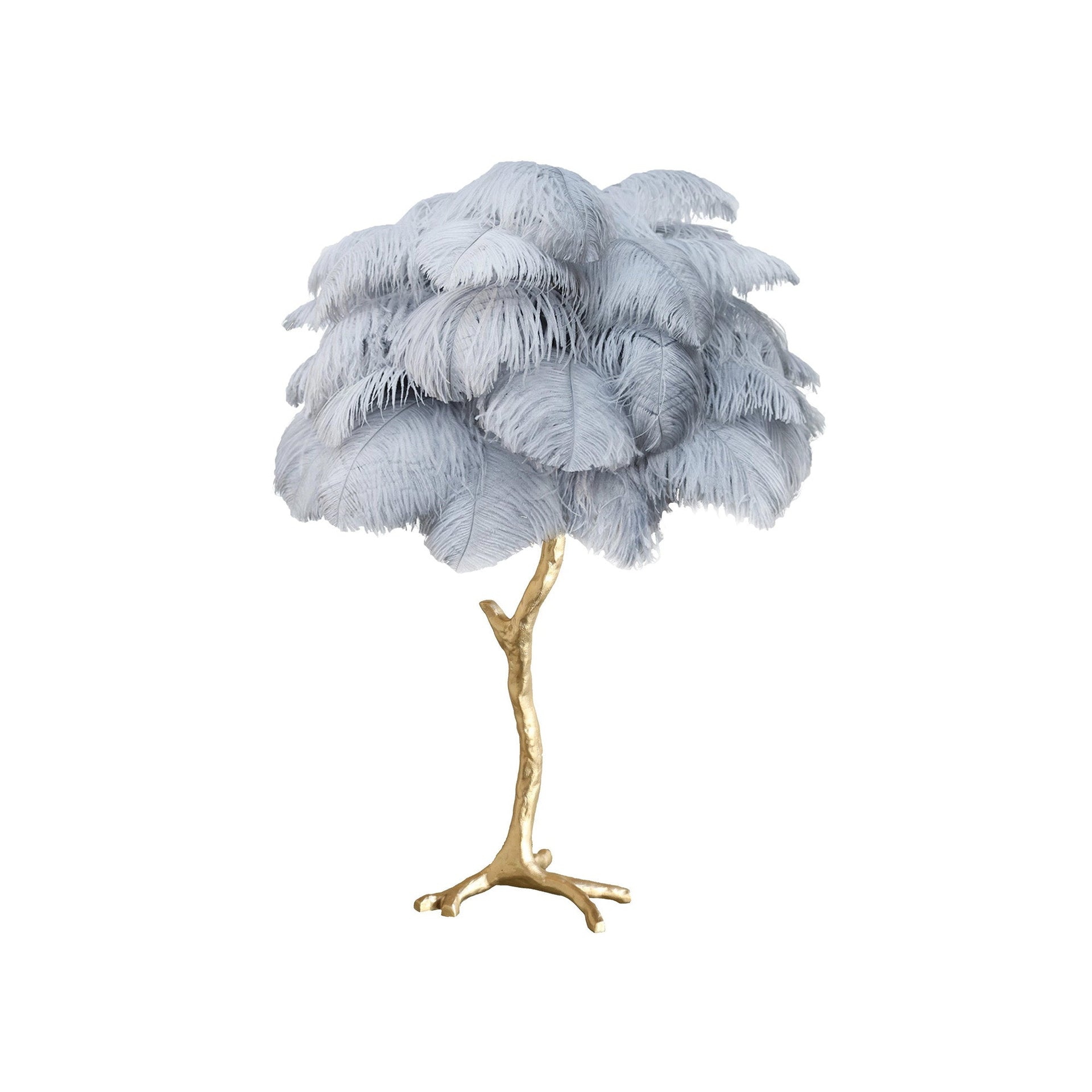 Ostrich Feather Table Lamp