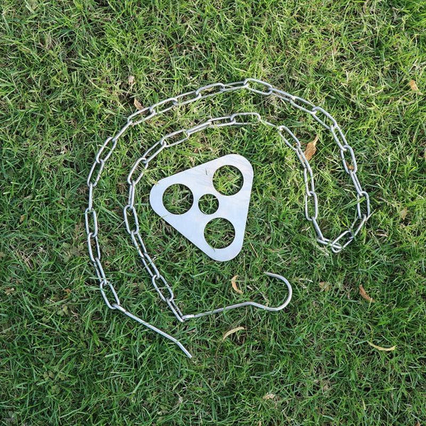 Outdoor Camping Triangular Hanging Pot Bracket Portable Tripod Ring Stainless Barbecue Rack Picnic Multifunctional Ring Hook - Gifts for You 'n Me