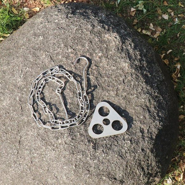 Outdoor Camping Triangular Hanging Pot Bracket Portable Tripod Ring Stainless Barbecue Rack Picnic Multifunctional Ring Hook - Gifts for You 'n Me
