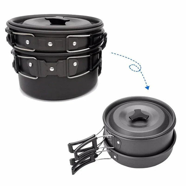 2-3 person Camping Cooking Ware Sets Pots Pans Picnic - Gifts for You 'n Me