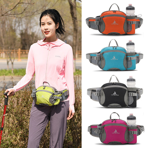 Outdoor Waist Bag with Bottle Holder Cycling Fanny Pack Multifuction Running Bag