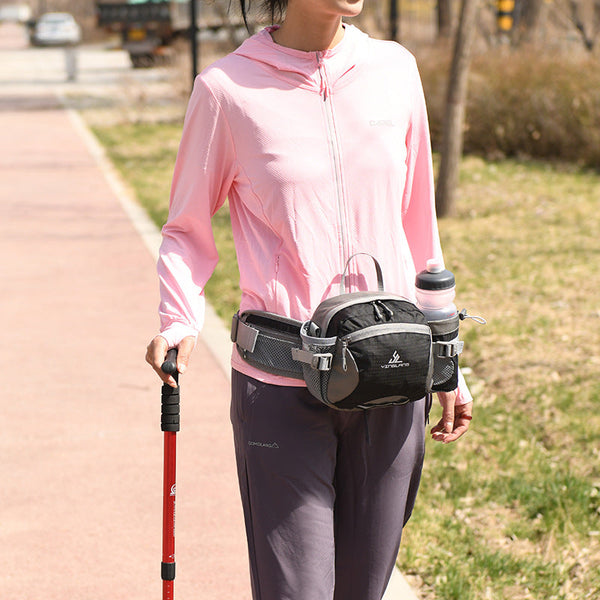 Outdoor Waist Bag with Bottle Holder Cycling Fanny Pack Multifuction Running Bag