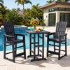 Outdoor 29 Inch Height Bar Stool with Backrest and Armrests-Black