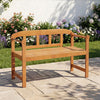 2-Seater Outdoor Acacia Wood Garden Bench with Backrest & Armrests