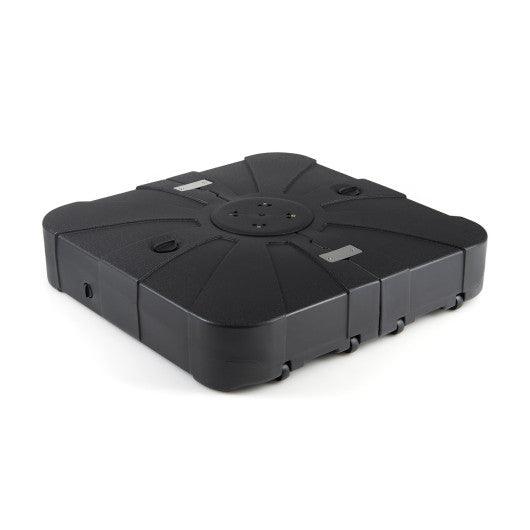 Outdoor Cantilever Umbrella Base Square Water and Sand Fillable Base-34 Inches