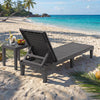 Outdoor Chaise Lounge Chair with 5 Positions Adjustable Backrest-Grey