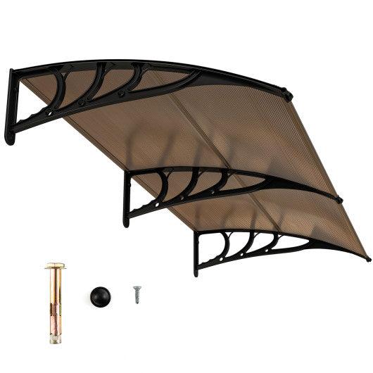 Outdoor Front Door Patio Overhang Awning for Sunlight Rain Snow Wind Protection-78 x 35 Inch