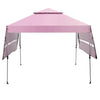 10 x 17.6 Feet Outdoor Instant Pop-up Canopy Tent with Dual Half Awnings-Pink - Pink