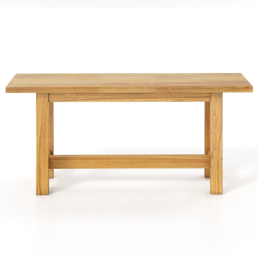 Outdoor Teak Wood Bench for Porch Backyard and Poolside