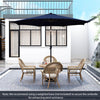 10 Feet Patio Umbrella with 112 Solar Lights and Crank Handle-Navy