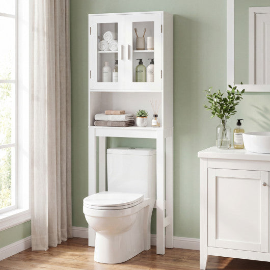 Over the Toilet Bathroom Storage Cabinet with Adjustable Shelf