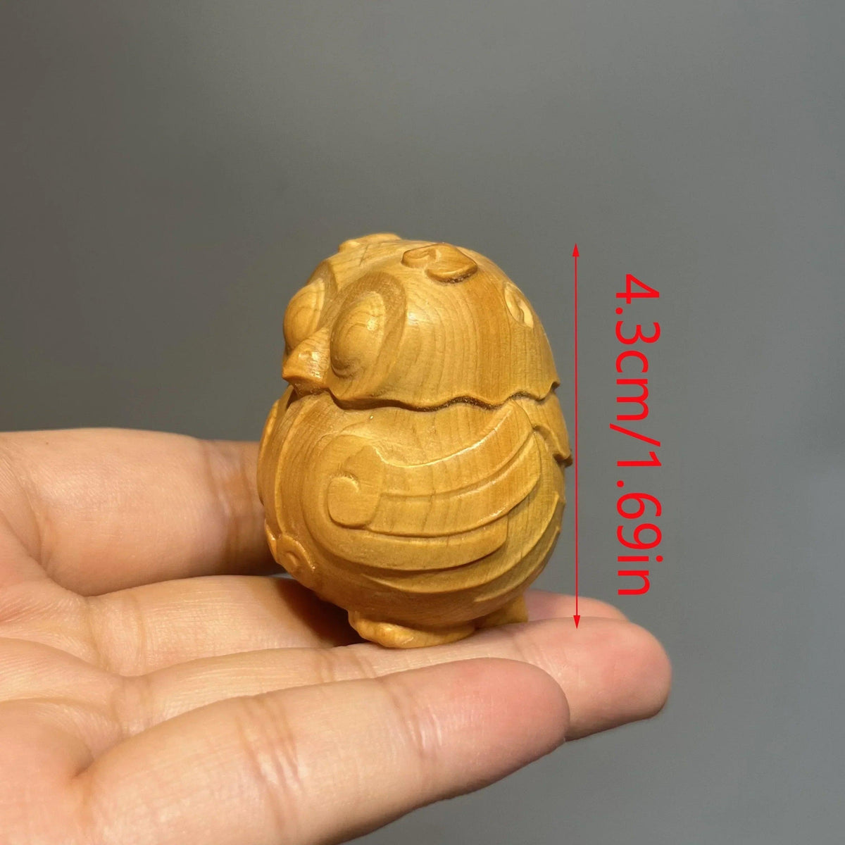 Owl Sculpture - Handcrafted Wooden Mini