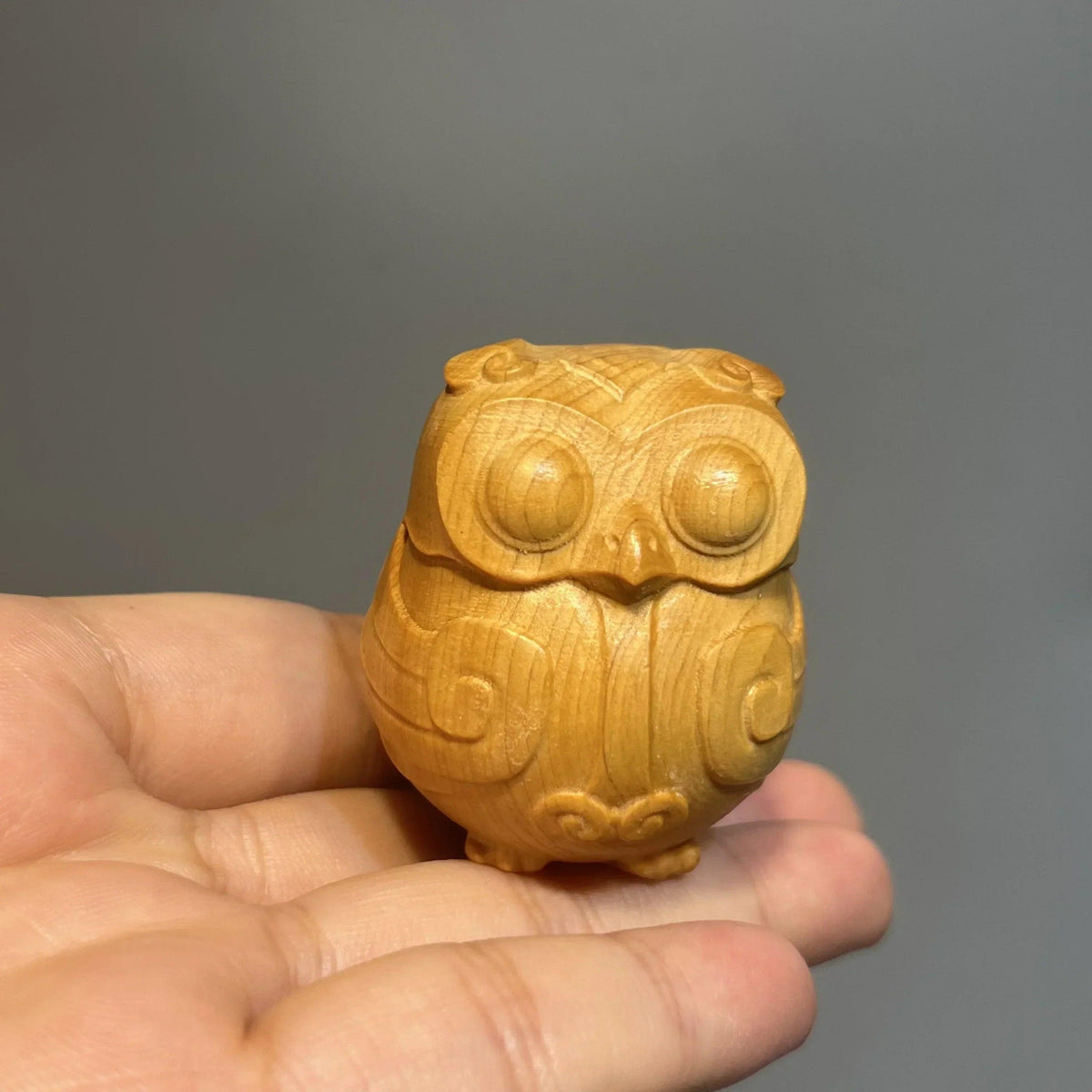 Owl Sculpture - Handcrafted Wooden Mini