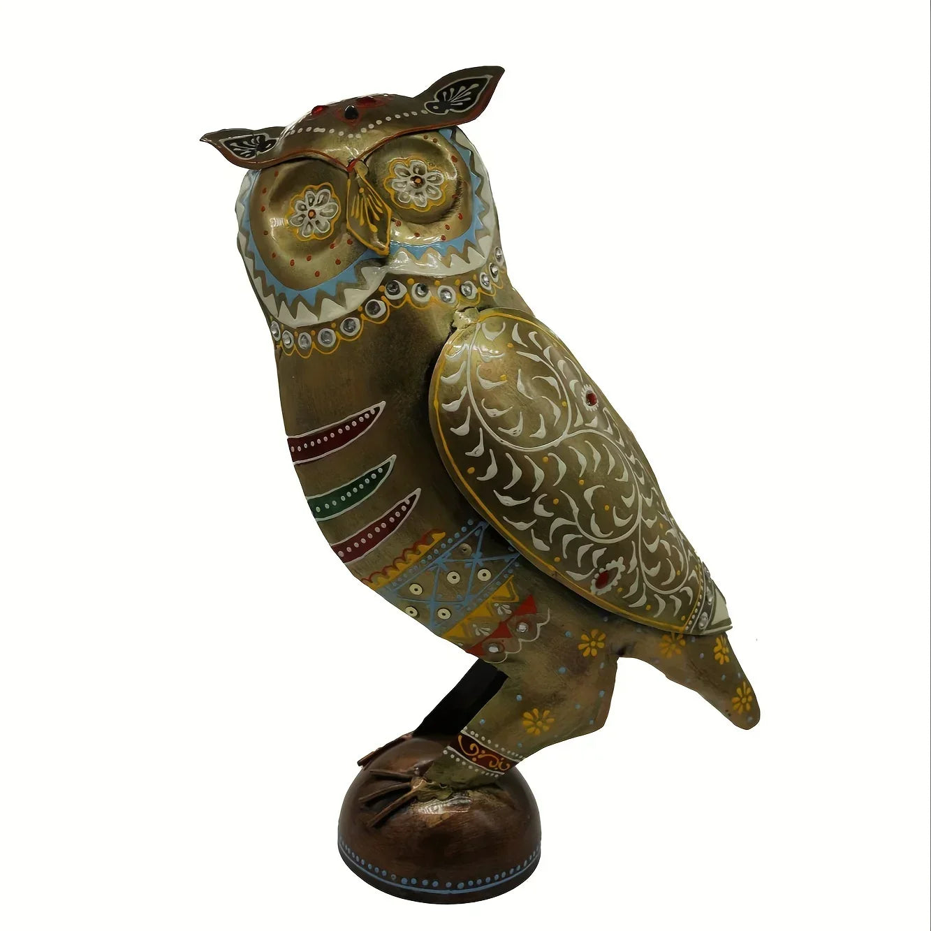 Owl Statue - Decorative Metal Gold Miniature