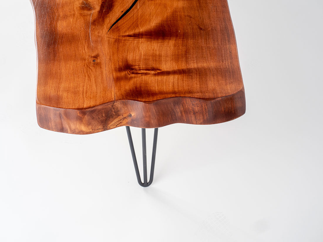 Spalted Maple Center Table with Hairpin Legs